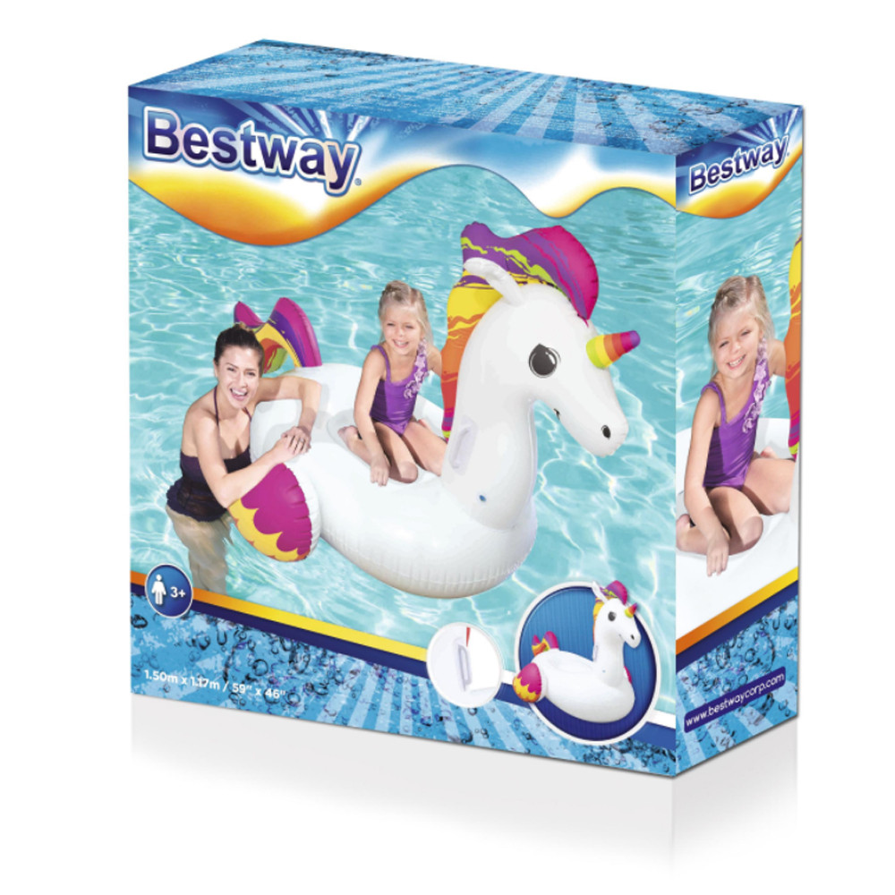 Игрушка для катания верхом 155*119 см Единорог с ручками BestWay