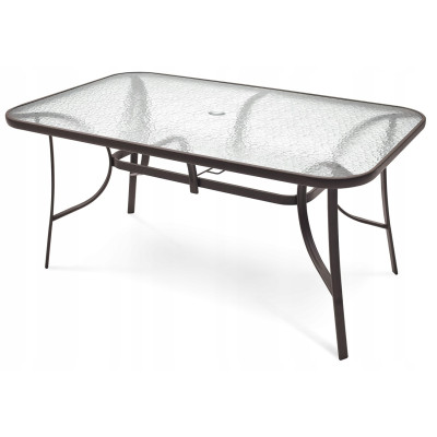 Стол стеклянный 110*60*71 см каркас металл коричневый Grower Стол стеклянный 110*60*71 см каркас металл коричневый Grower