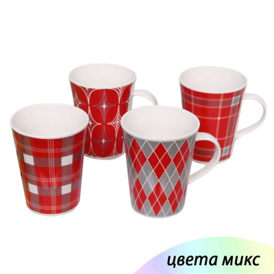 Кружка керамическая 350 мл микс Шотландка Baizheng
