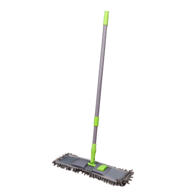 Швабра металлическая 120 см насадка микрофибра 44*14 см лапша телескоп серый MopM4 Рыжий кот