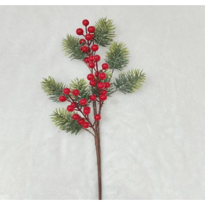 Ветка декоративная 30 см ягоды NP-2660 Baizheng