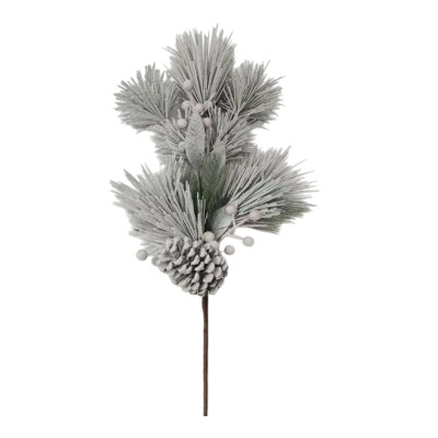 Ветка декоративная 30 см ягоды шишки NP-2663 Baizheng