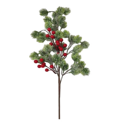 Ветка декоративная 30 см ягоды NP-2664 Baizheng