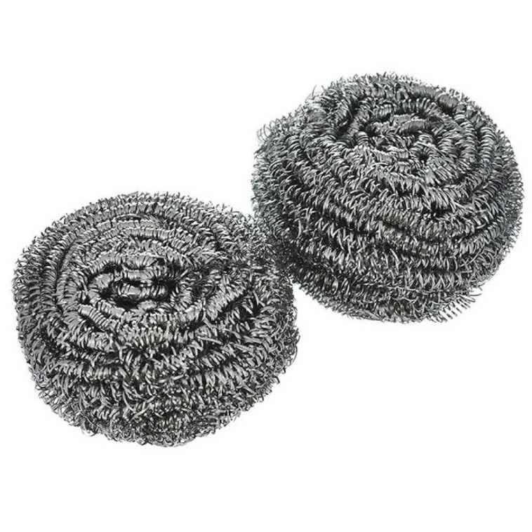 Губка металлическая для посуды 2 шт 8*2*8 см спираль Baizheng