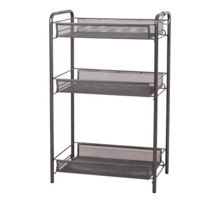 Этажерка металлическая 3-х ярусная 44х25х71,5 см графит Ладья 2 ЗМИ