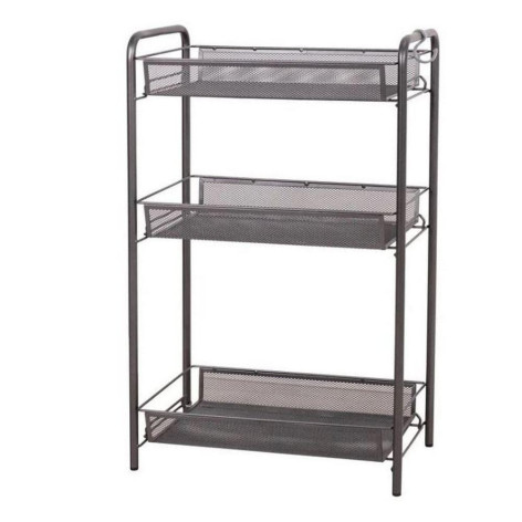 Этажерка металлическая 3-х ярусная 44х25х71,5 см графит Ладья 2 ЗМИ