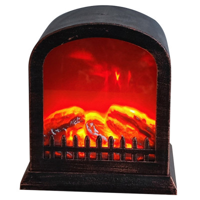 Камин пластиковый 4,5*11,5*16 см стекло коричневый NP-7025 Fex