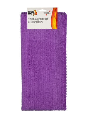 Тряпка микрофибра для пола 70х80 см 250 гp/м² зеленый M-02F-XL Рыжий кот
