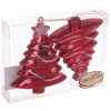 Мини фото Набор елочных игрушек 2 шт 8 см красный Сказочная елочка Серпантин