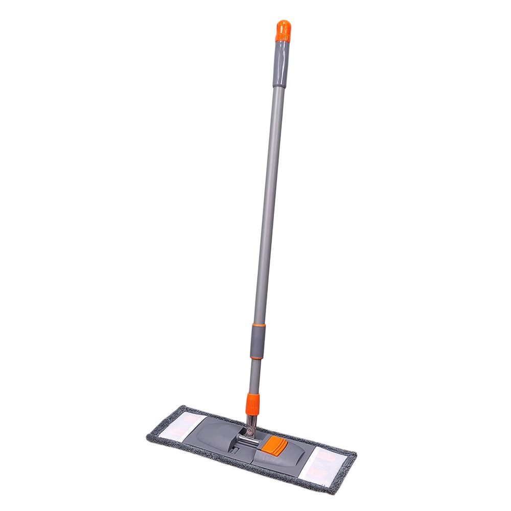 Швабра металлическая 120 см насадка микрофибра 46*16 см телескоп серо-черны Mop Blesk Leonord