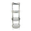 Мини изображение Этажерка пластиковая 4-х ярусная 29,5х29,5х85,5 см на колесах прозрачный Baizheng