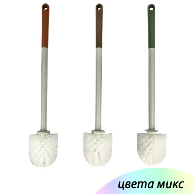 Ерш пластиковый для туалета с подставкой 105х370 мм светло серый дерево Baizheng