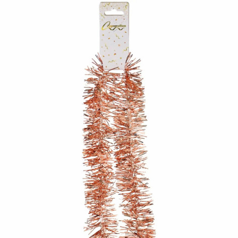 Мишура  d-5 см длина 2 м розовое золото Классика