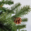 Мини фотография Ель искусственная 180 см ПВХ побеги литые шишки ягоды мет подстав + гирлянда 125-016 Fex