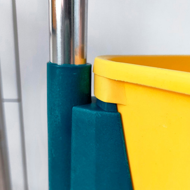 Фотография Этажерка пластиковая 4-х ярусная 345*345*782 мм на колесах микс Baizheng