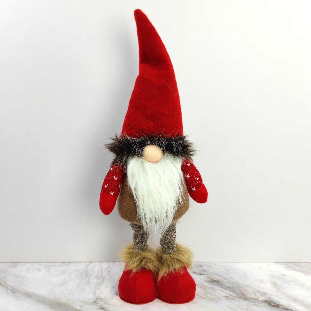 Фигурка новогодняя 50 см красный микс Гном NP-5088 Baizheng