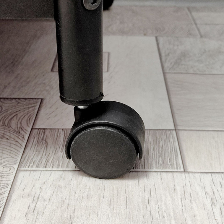 Фотография Стелаж металлический 3-х ярусный 80х40х120 см на колесах черный Baizheng