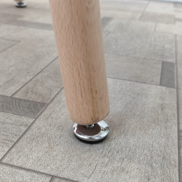 Рисунок Стол ЛДСП кухонный 80*80*74 см дерево квадрат ножки дерево QT05MW Baizheng