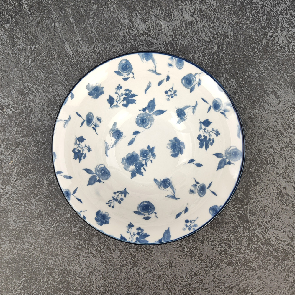 Салатник фарфоровый 17 см 600 мл Blue calico Коралл