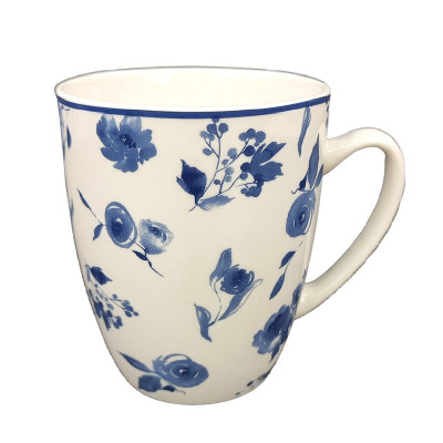 Кружка фарфоровая 340 мл Blue calico Коралл