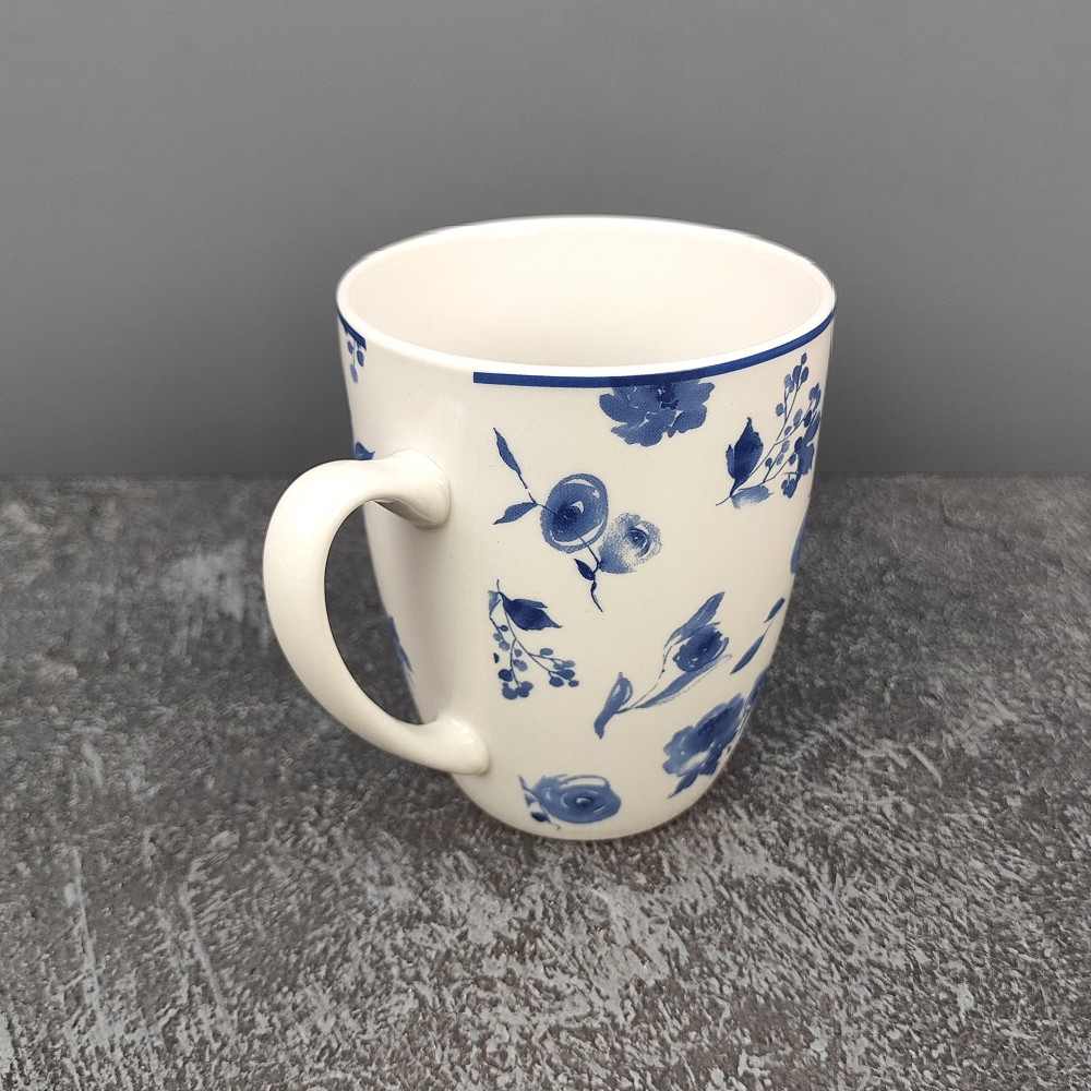 Кружка фарфоровая 340 мл Blue calico Коралл