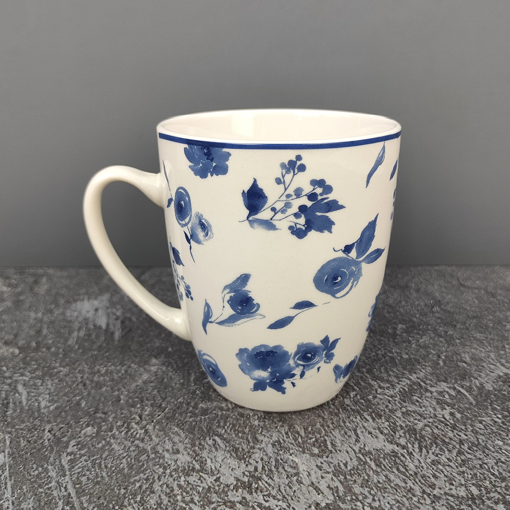 Кружка фарфоровая 340 мл Blue calico Коралл