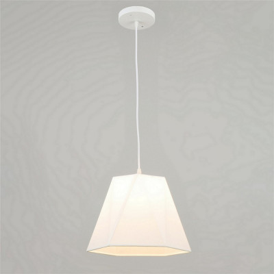 Люстра кухонная 1 плафон 30*20,5*80 см Е27 60Вт 4м2 плафон ткань белый Baizheng