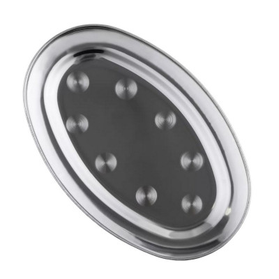 Поднос нерж сталь 25*16*1,5 см овальный стальной Baizheng