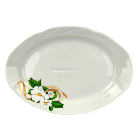 Блюдо фарфоровое 33 см овальное Белла Добрушский