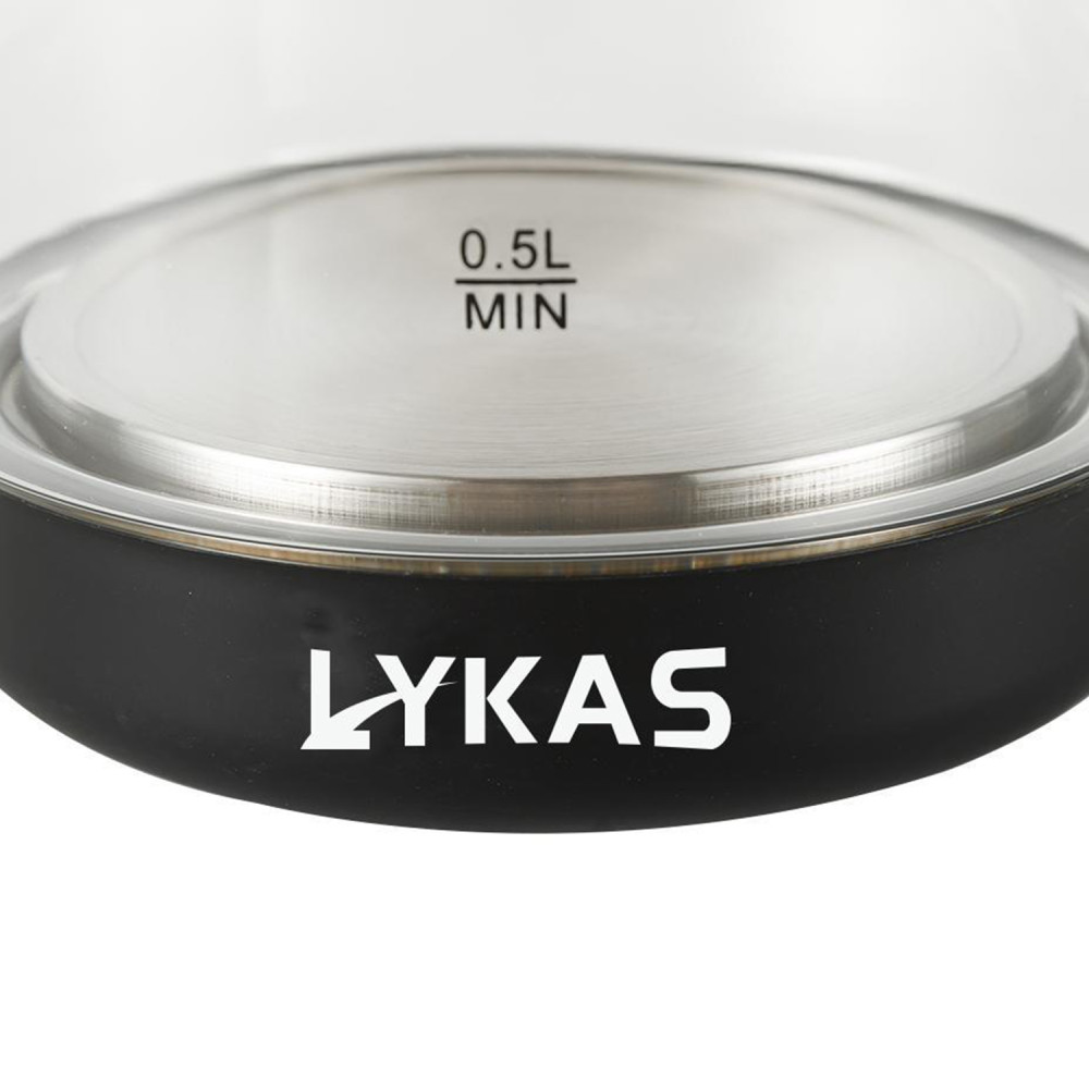 Чайник стеклянный электрический 2 л 1,8 кВт 58,5*39*57 см черный L-907 Lykas