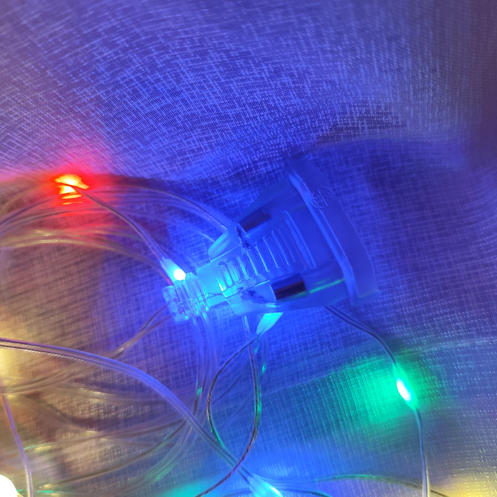 Гирлянда светодиодная 4 м 100 Led 40 нитей пласт медь разноцветная бахрома NP-1247 Fex