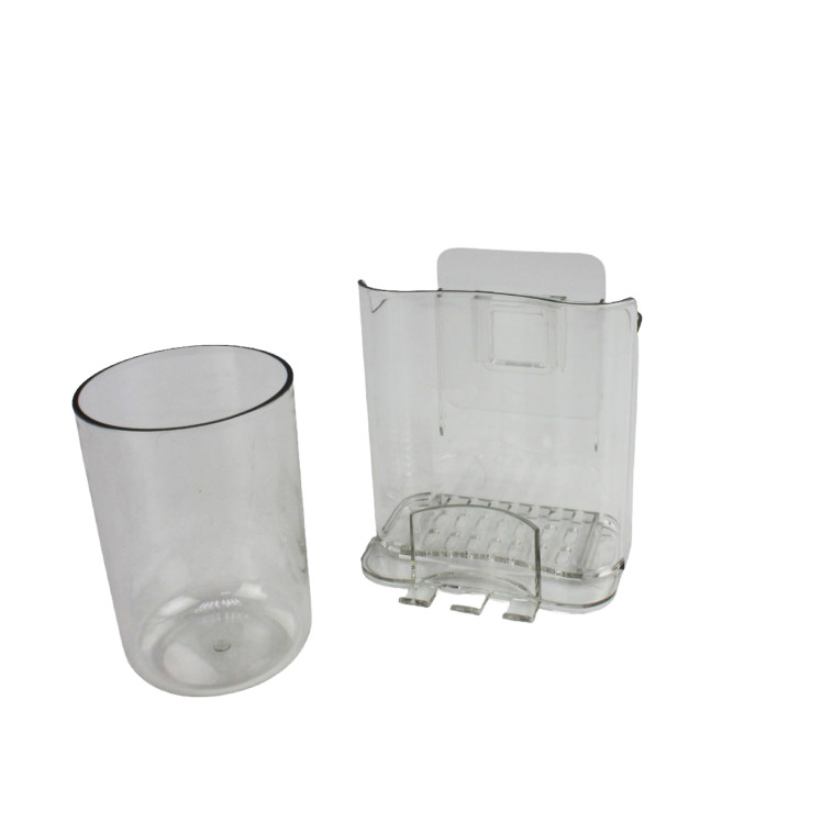 Фото Органайзер пластиковый для ванной 10,3х12,1х11,2 см с настенными держателями прозрачный Baizheng