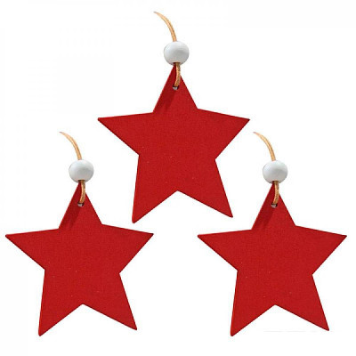 Набор елочных игрушек 3 шт 6,5х6,5 см Звезда Волшебная страна