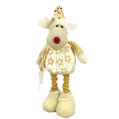 Фигурка новогодняя 50 см телескопические ножки золото Олень NP-5059 Baizheng