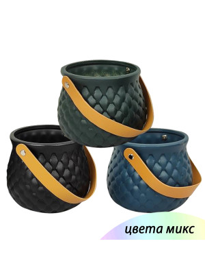 Ваза керамическая для цветов 14х14х11,5 см микс Baizheng