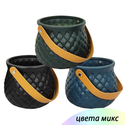 Ваза керамическая для цветов 14х14х11,5 см микс Baizheng