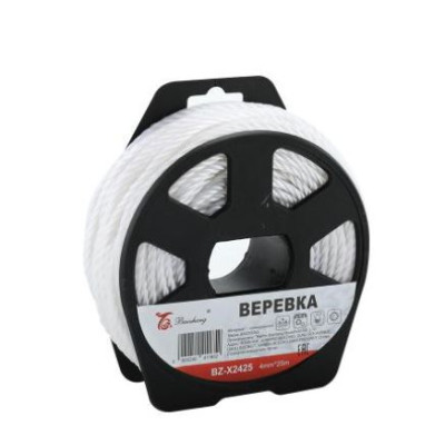 Веревка бельевая 4 мм*25 м полипропилен бухта BZ-X2425 Baizheng