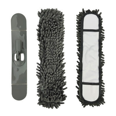 Основание для швабры пластиковое 39*8,5*6 см с тряпкой лапша без ручки Графит Baizheng Основание для швабры пластиковое 39*8,5*6 см с тряпкой лапша без ручки Графит Baizheng