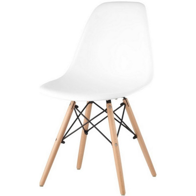 Стул полипропилен до100 кг белый Eames