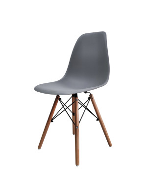 Стул полипропилен до100 кг серый Eames