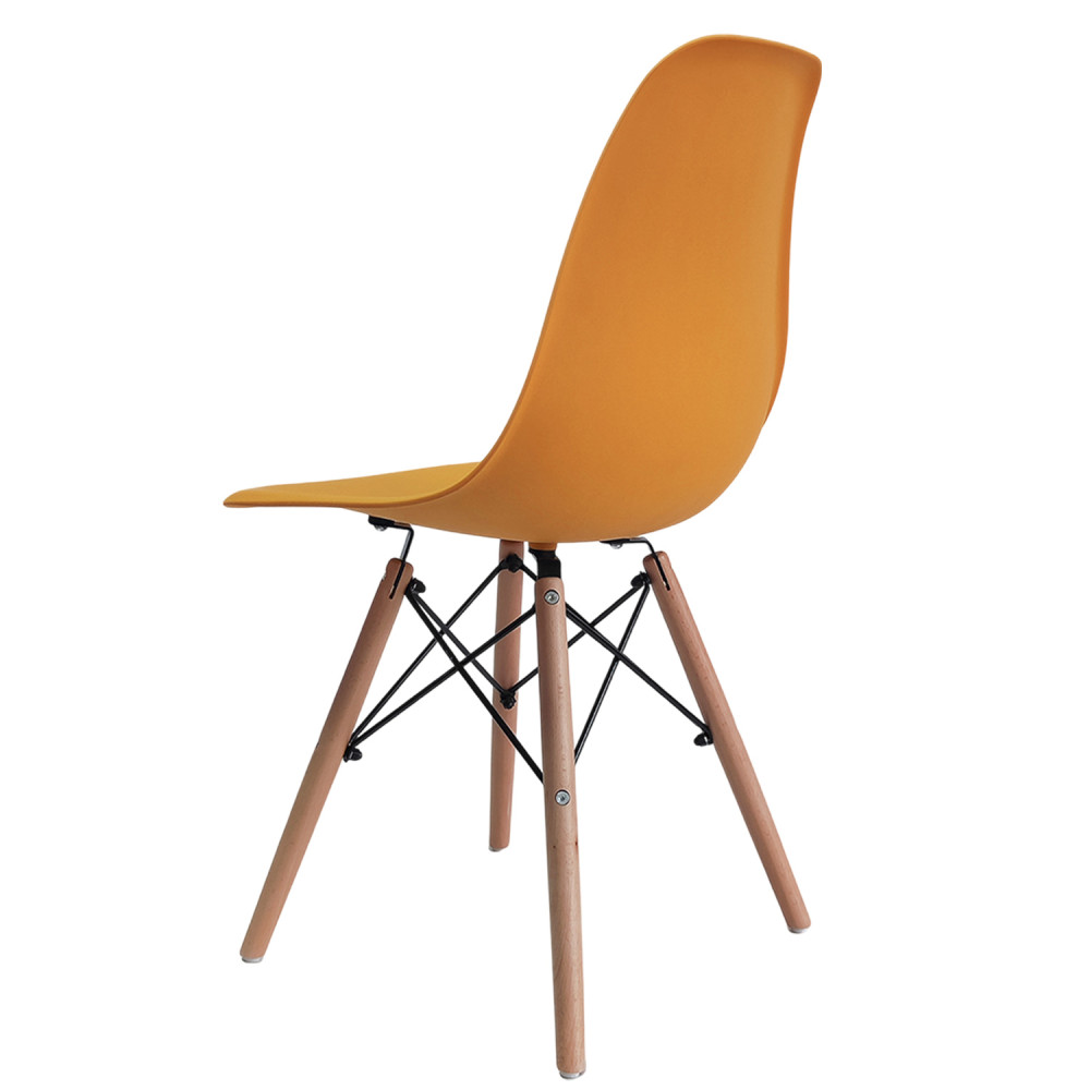 Стул Eames из полипропилена 43×46×84 см, желтый, до 100 кг