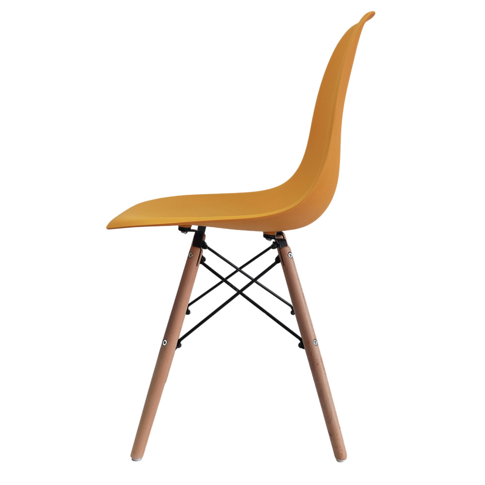 Стул Eames из полипропилена 43×46×84 см, желтый, до 100 кг