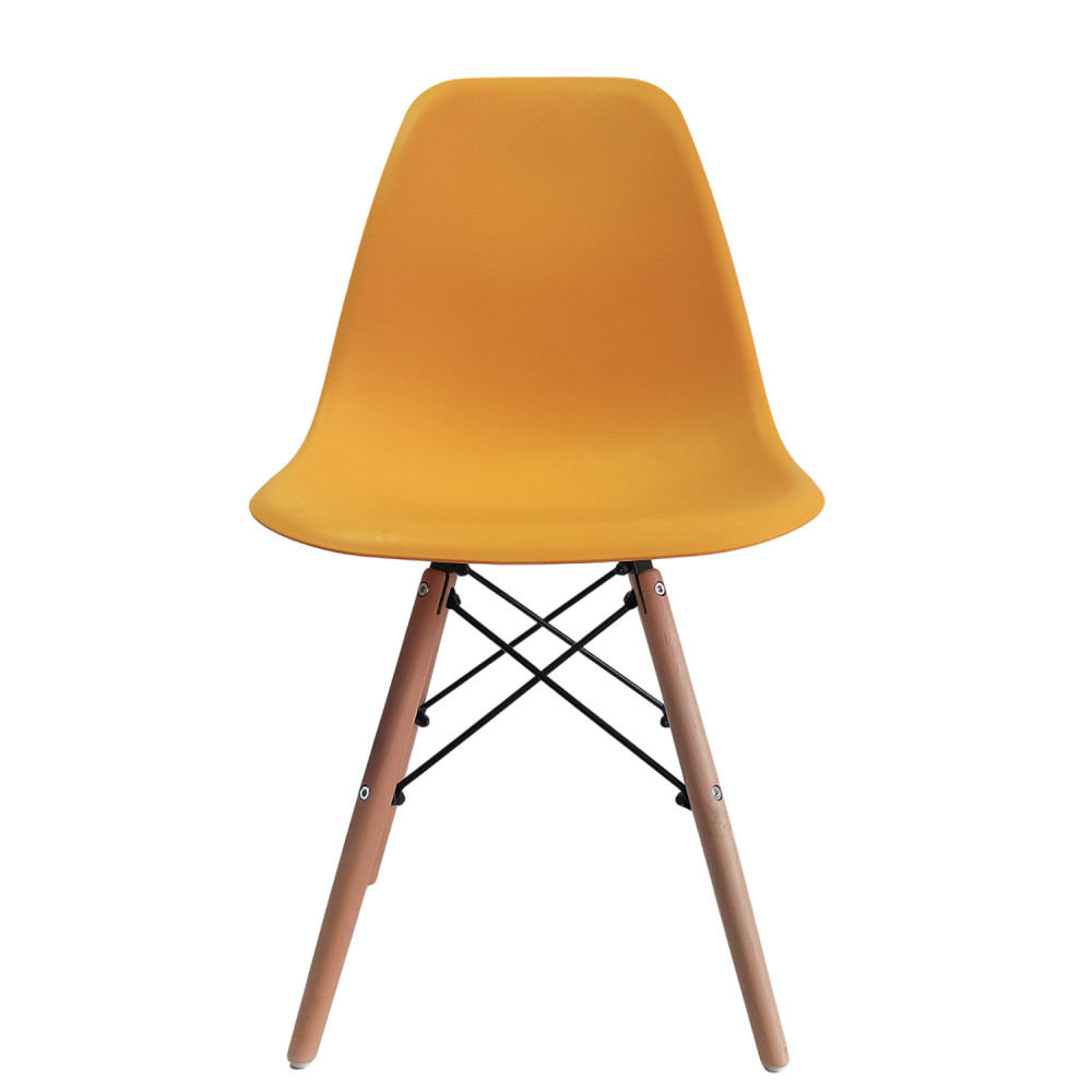 Стул Eames из полипропилена 43×46×84 см, желтый, до 100 кг