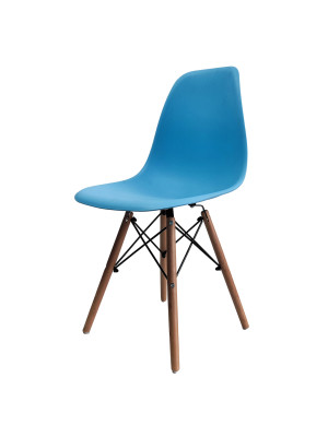 Стул полипропилен до100 кг голубой Eames