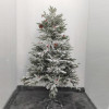 Мини картинка Ель искусственная 210 см побеги литые 60% шишки ягоды белый иней 85-210CM Fex