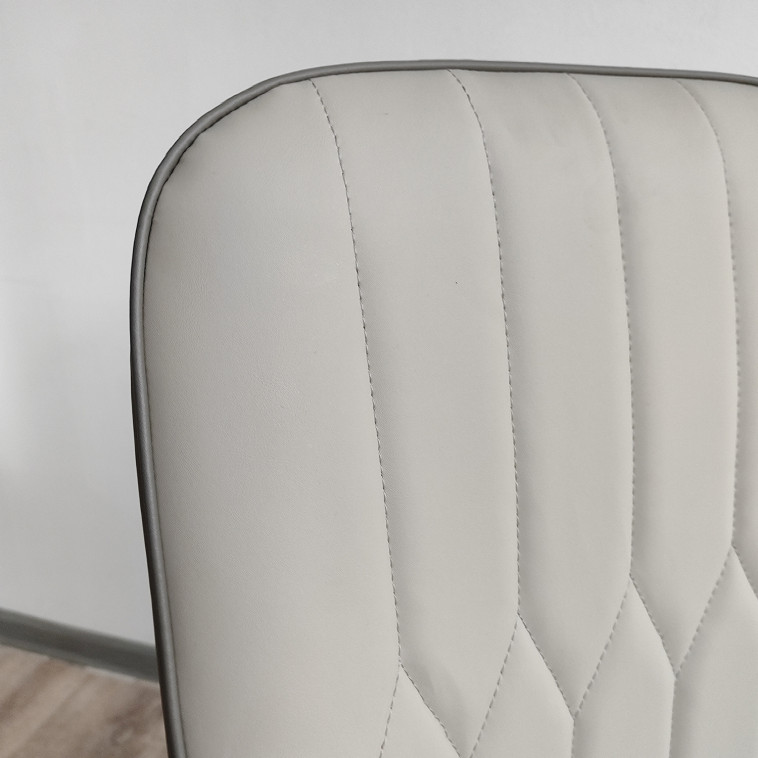 Cнимок Стул металлический 890*440*410 мм до 150 кг искусственная кожа светло-серый Baizheng