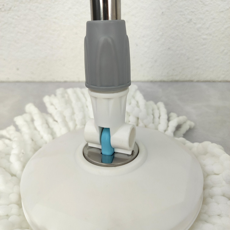 Cнимок Набор ведро пластиковое с отжимом 12 л + швабра металл вращение 360° под упак Baizheng