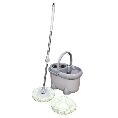 Набор ведро пластиковое с отжимом 12 л + швабра металл вращение 360° под упак Baizheng