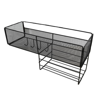 Полка металлическая для ванной 1 ярусная 30.5х10.2х4 см на смеситель белый Baizheng