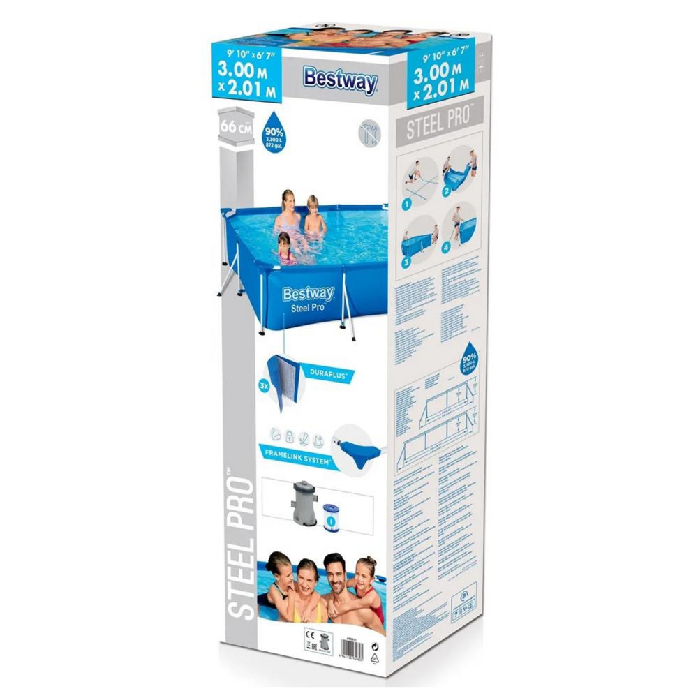 Бассейн каркасный 300*201*66 см 3300л фильтр-насос BestWay